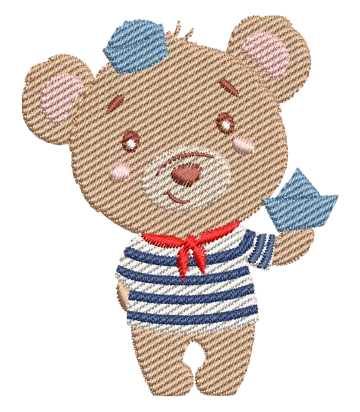 Matriz de Bordado Urso com Barquinho